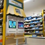 Sistema delta 17'' integrado em expositor de supermercado