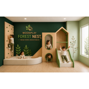 WoodPlay Forest Nest — Parque Infantil Indoor Premium