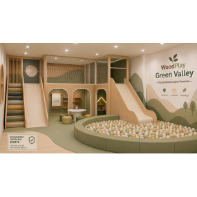 WoodPlay Green Valley — Parque Infantil Indoor Premium