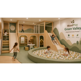 WoodPlay Green Valley — Parque Infantil Indoor Premium
