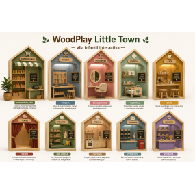 WoodPlay Little Town — Vila Infantil Interactiva