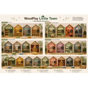 WoodPlay Little Town — Vila Infantil Interactiva